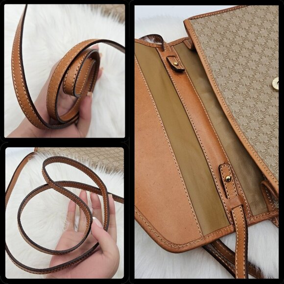 Céline Pochette Light Brown Macadam Crossbody - Picture 14 of 17